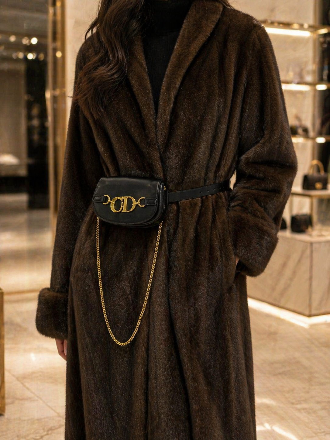A sleek mini belt bag