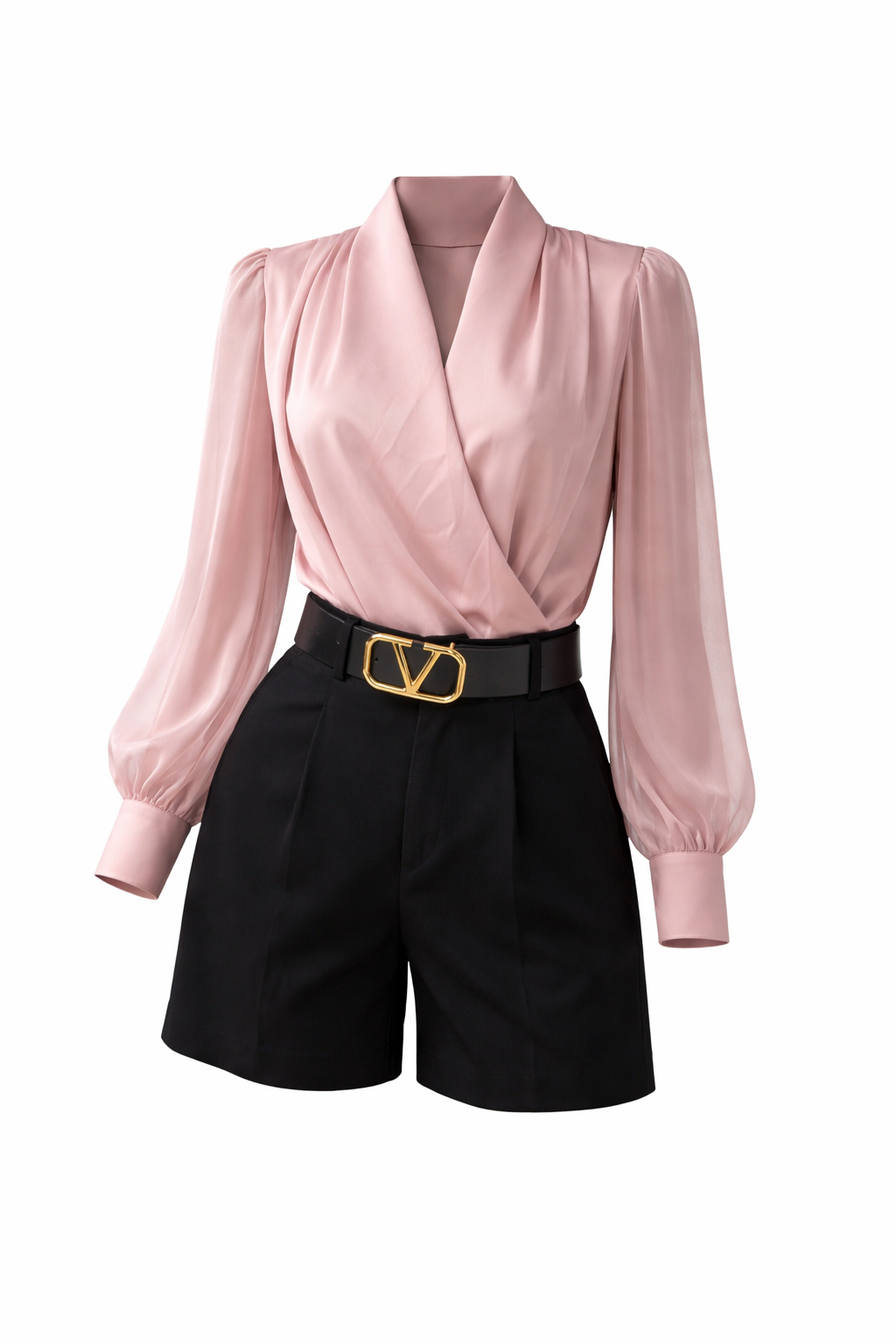 Ruby blouse with a draped front