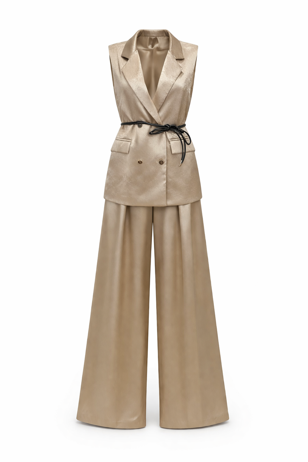 Sleeveless tailored set