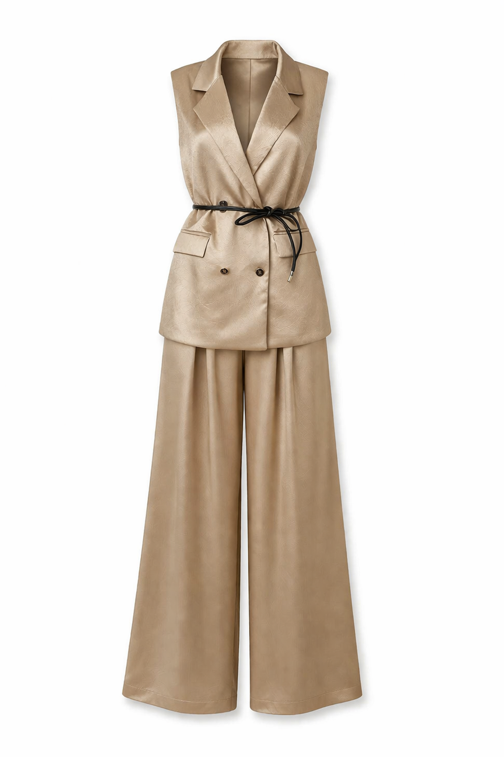 Sleeveless tailored set