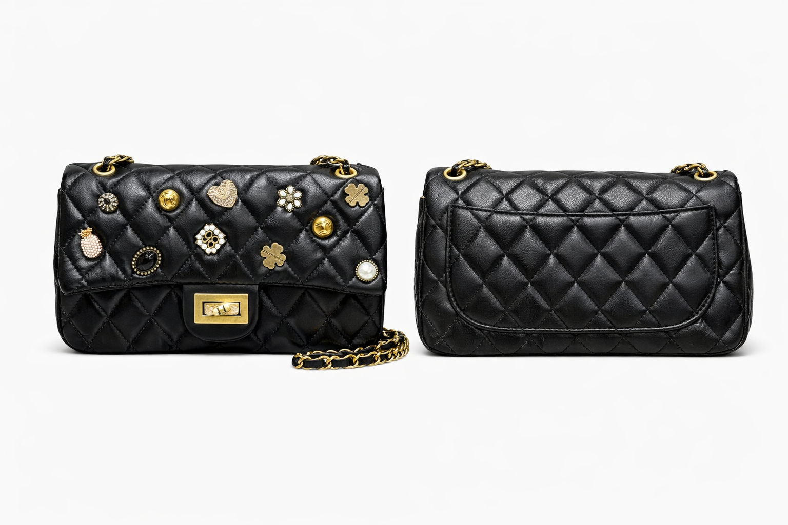 A quilted  shoulder bag