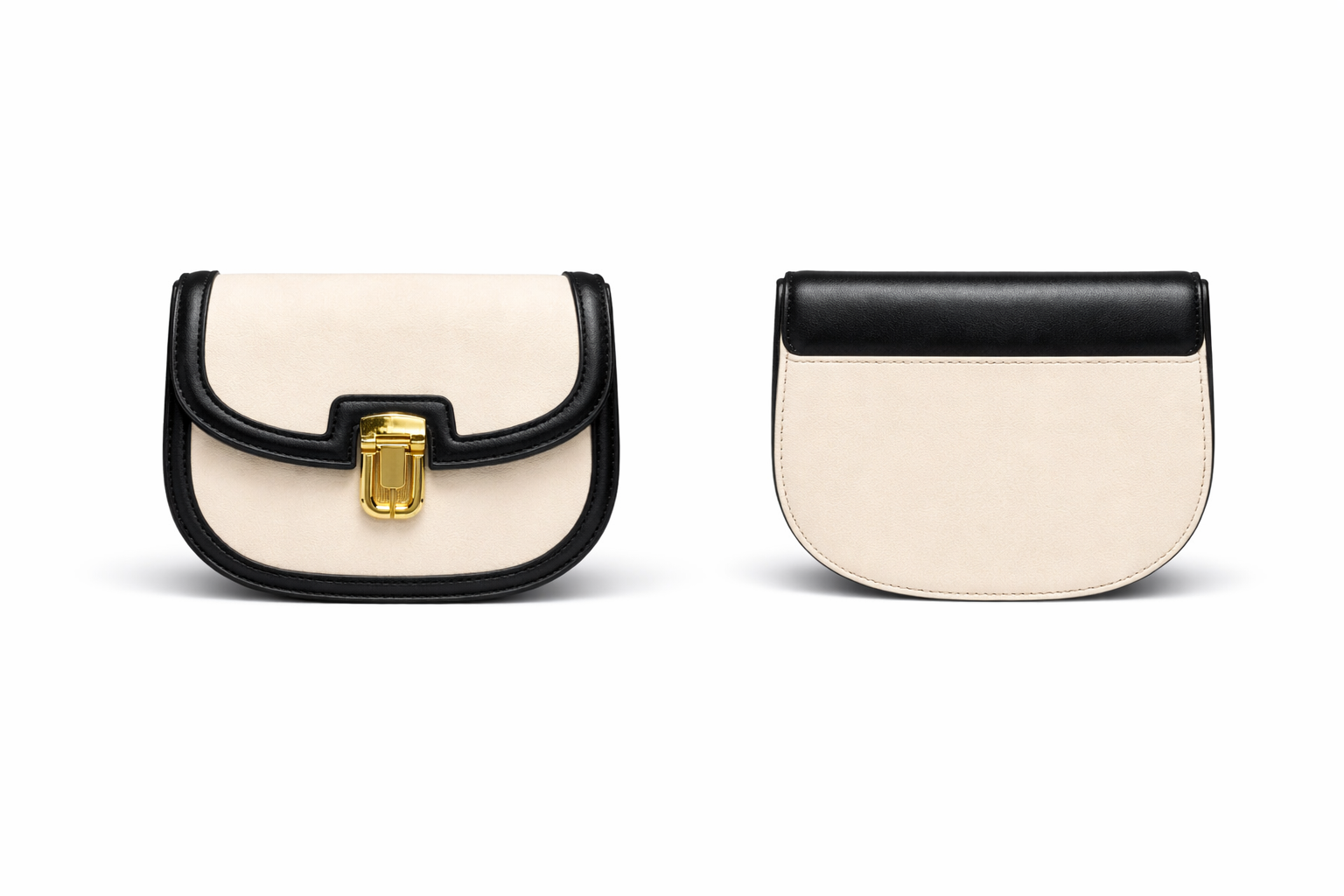 A mini beige handbag