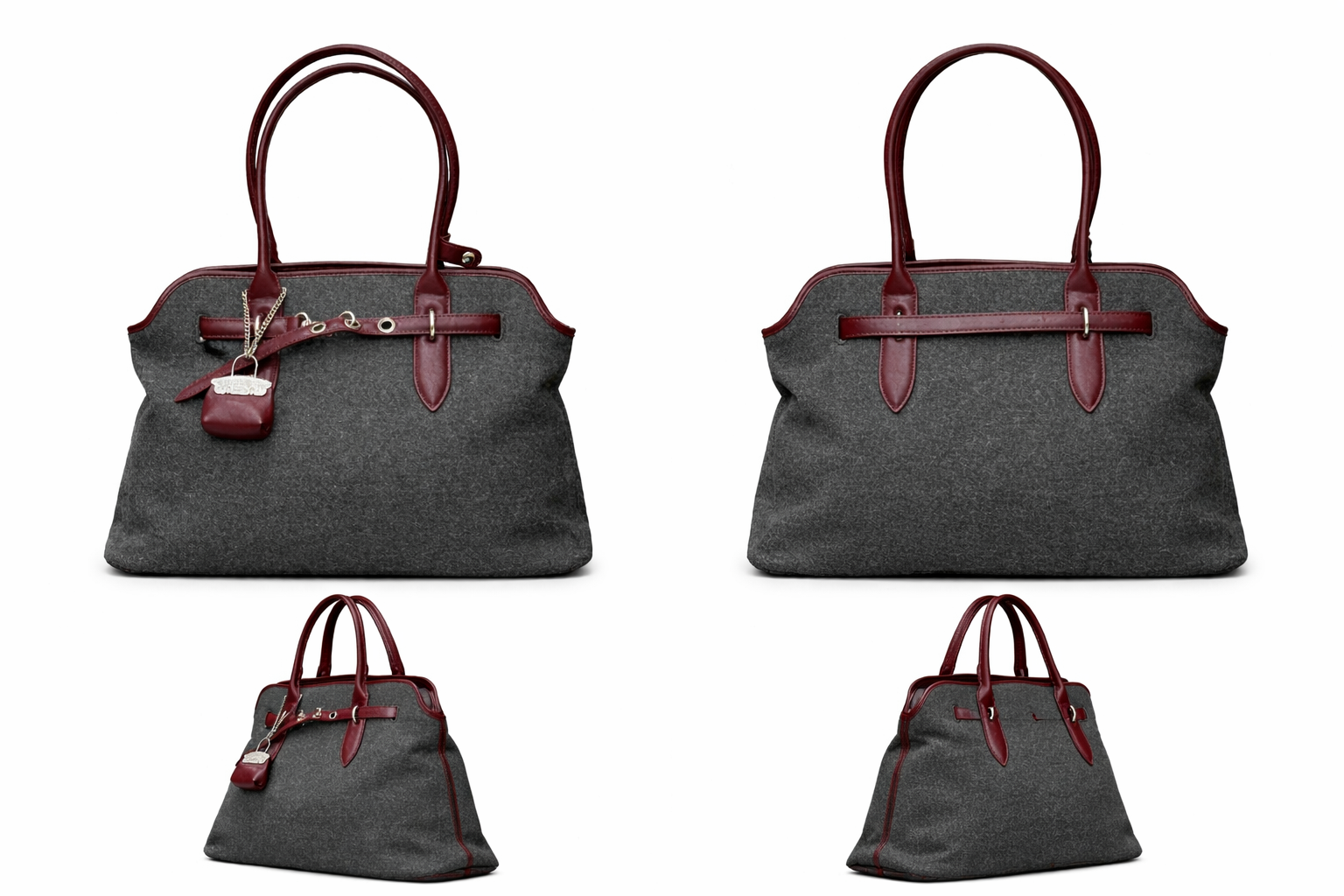 Brown canvas and leather Handbag