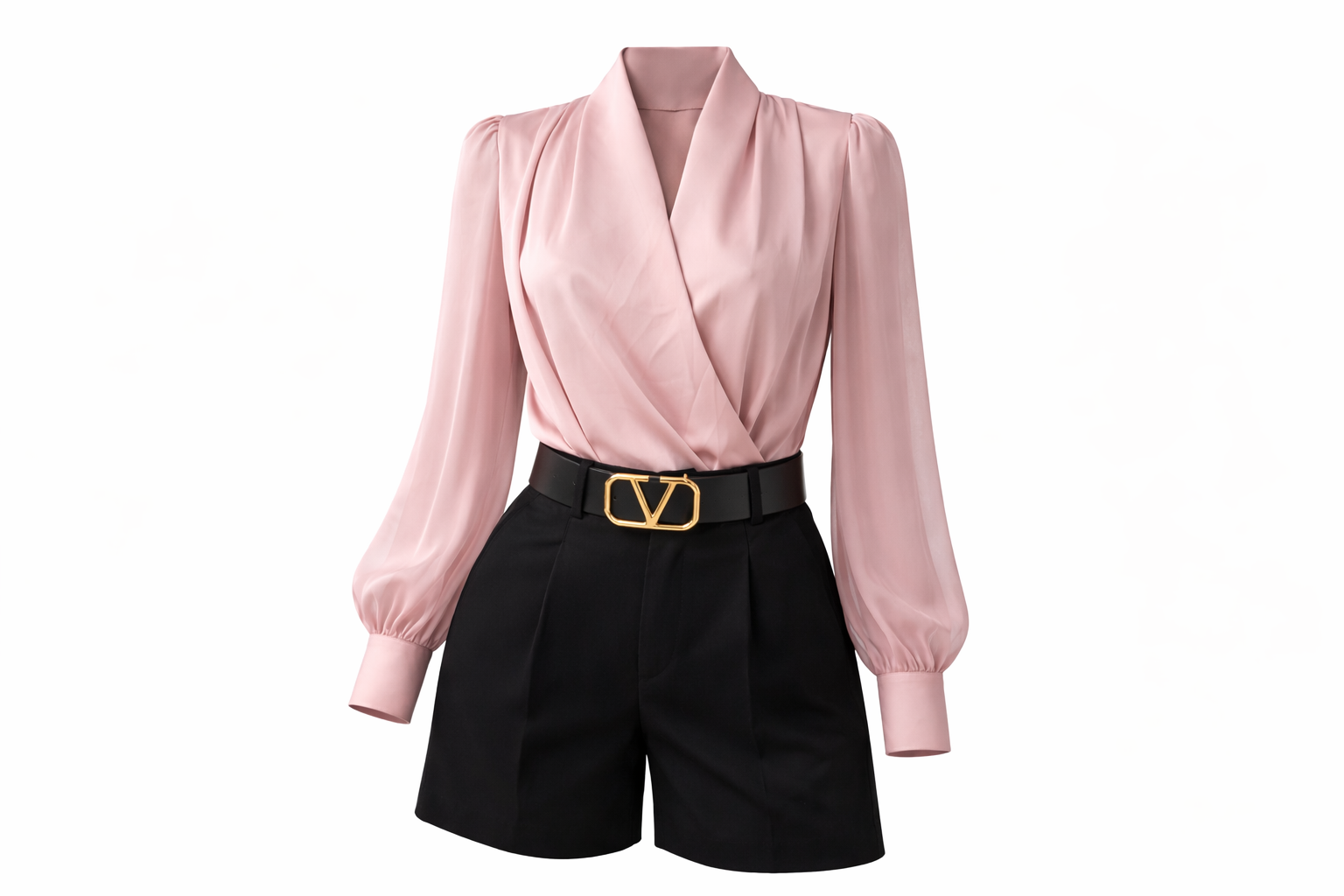 Ruby blouse with a draped front