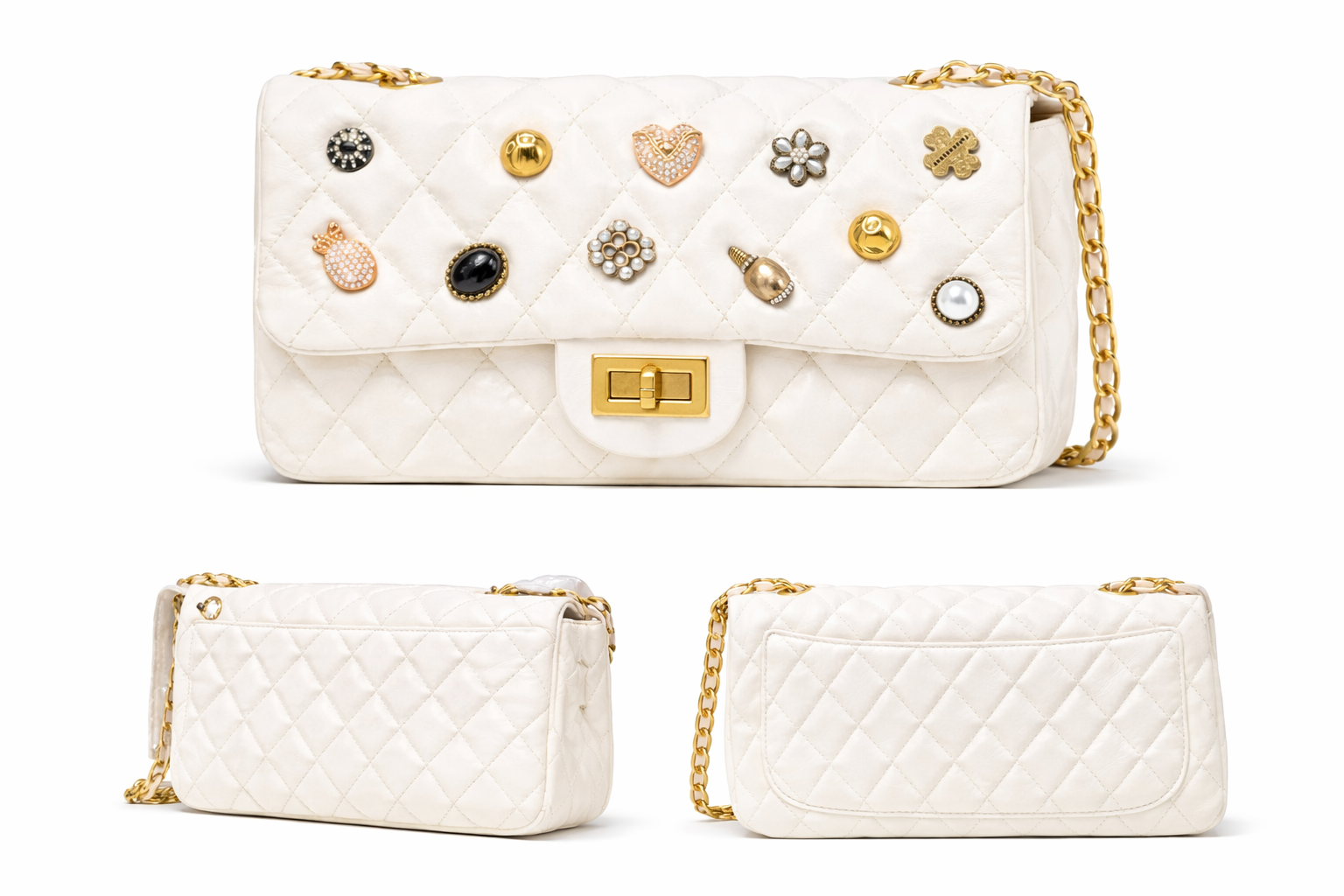 A quilted  shoulder bag