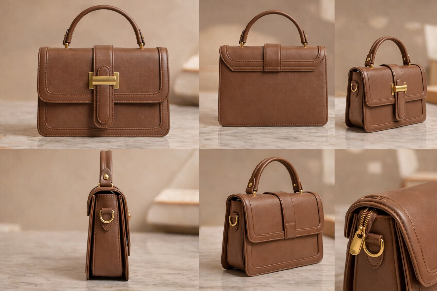 A sleek and timeless mini structured leather handbag