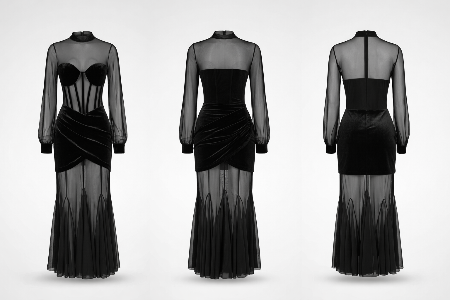A sexy and spicy sheer mesh bodice