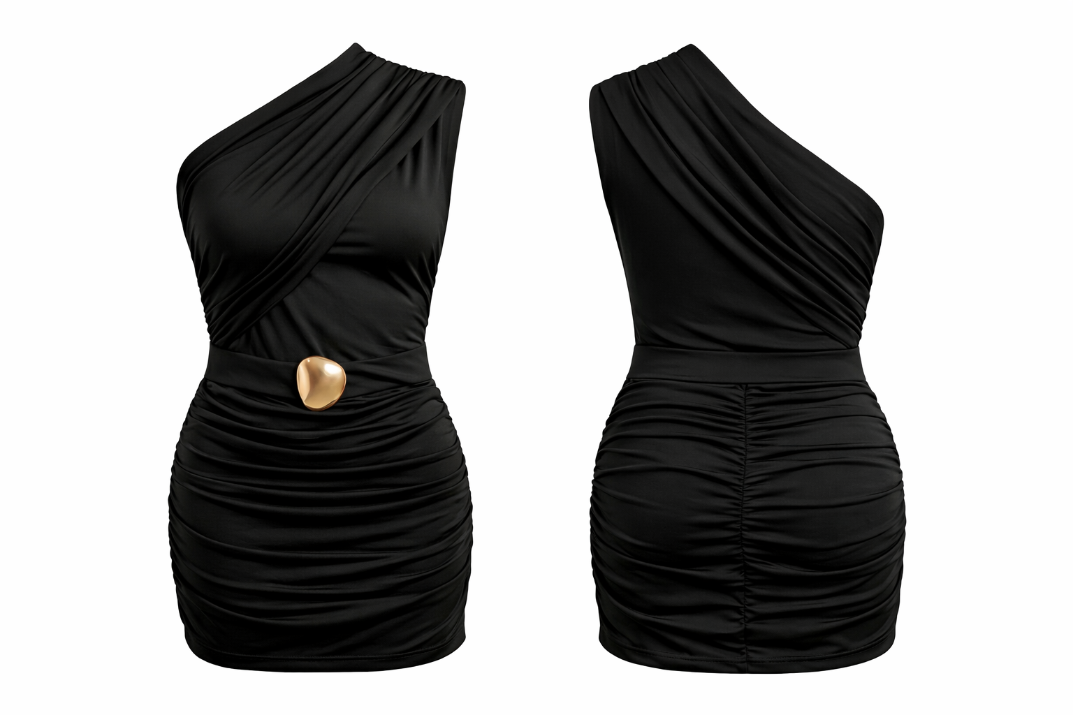 summer new shoulder mini dress