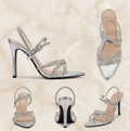 Metallic silver wide Fenella