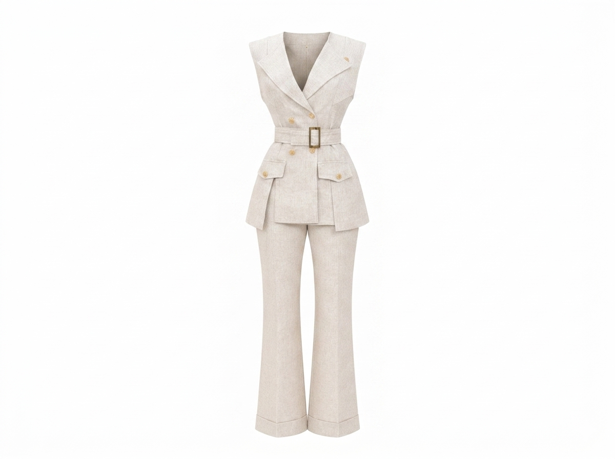 Two-piece set with a marble print