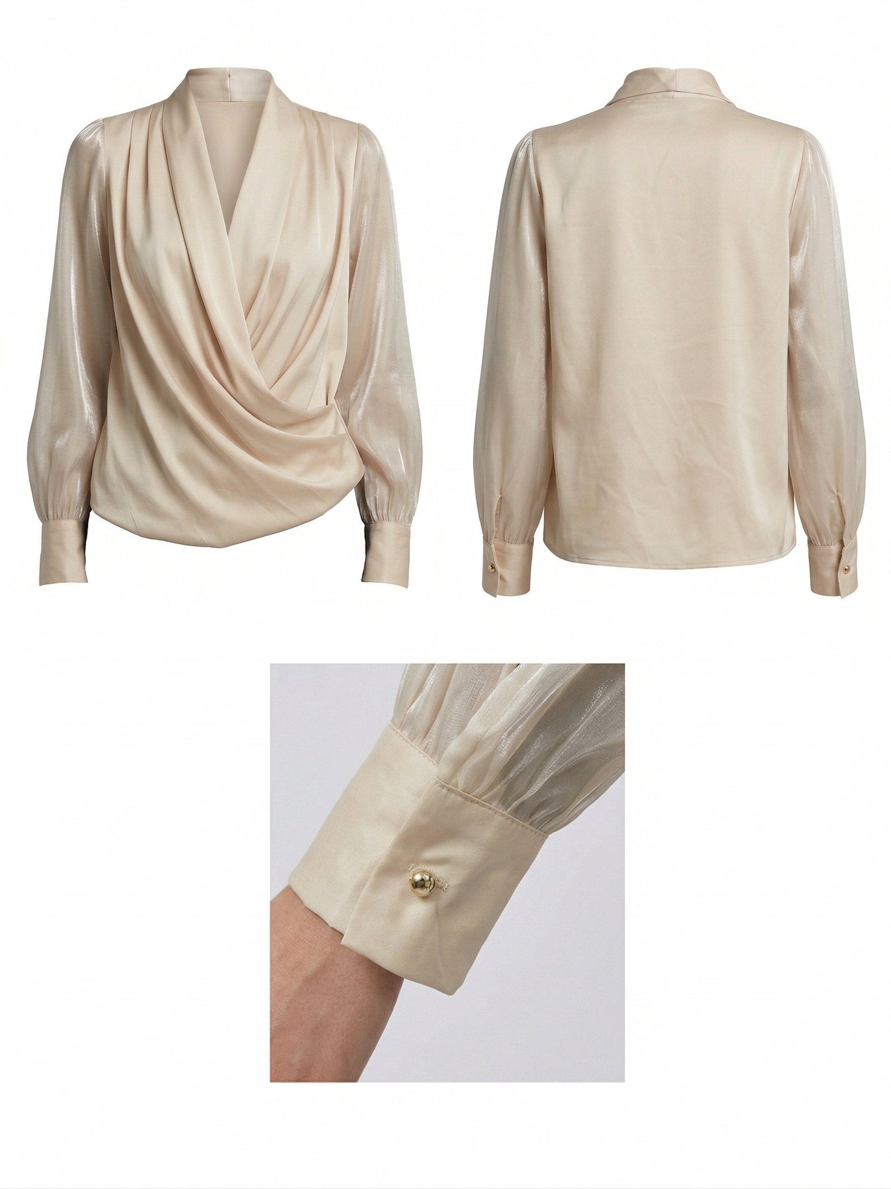 Ruby blouse with a draped front
