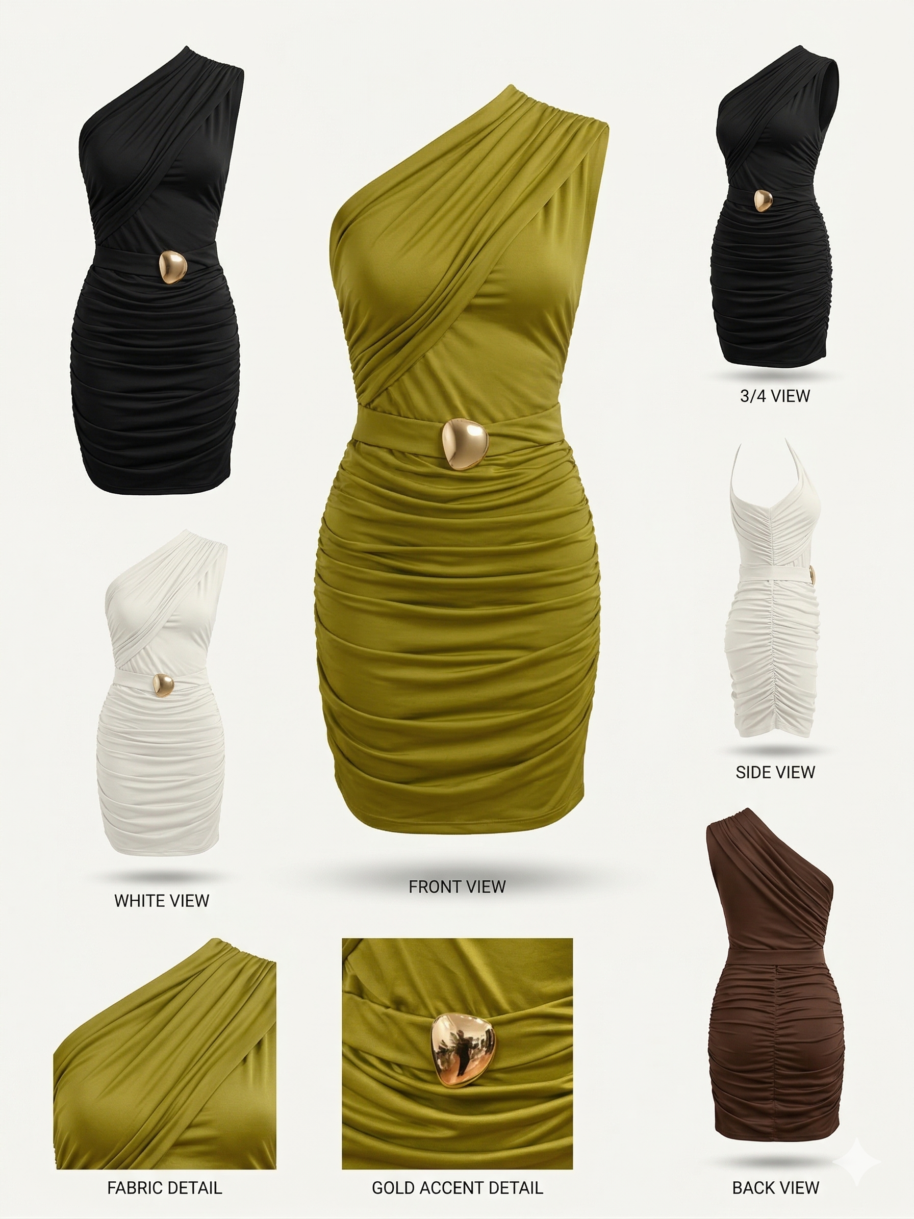 summer new shoulder mini dress