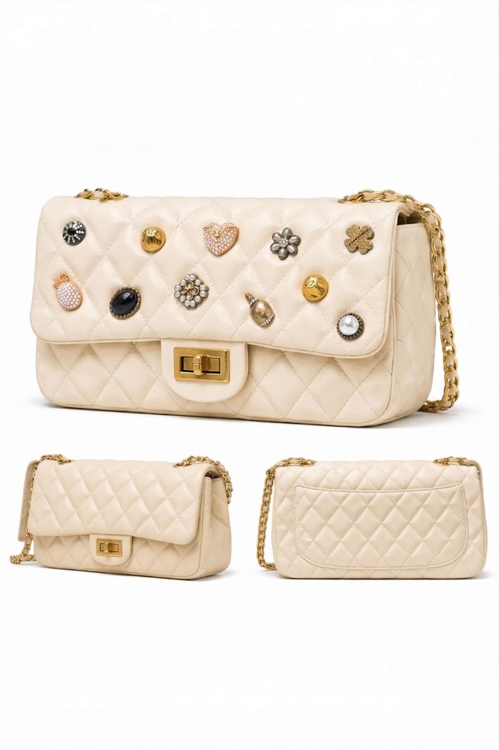A quilted  shoulder bag