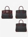 Two-tone leather and canvas tote bag