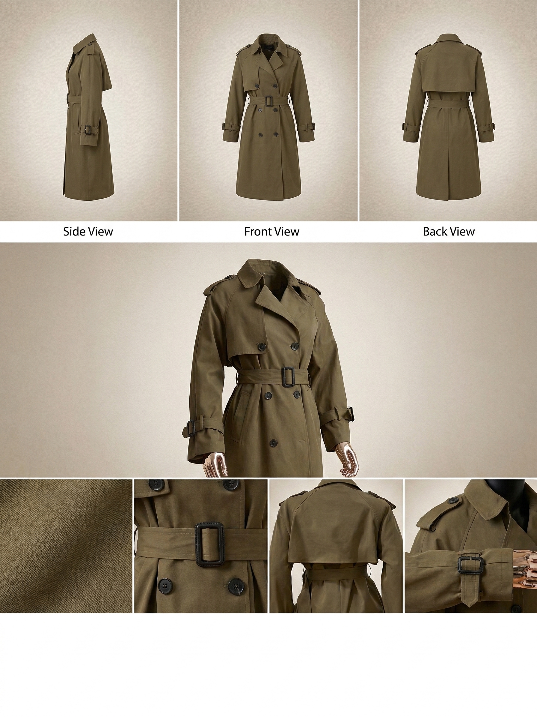 Maya's cotton-blend belted trench coat