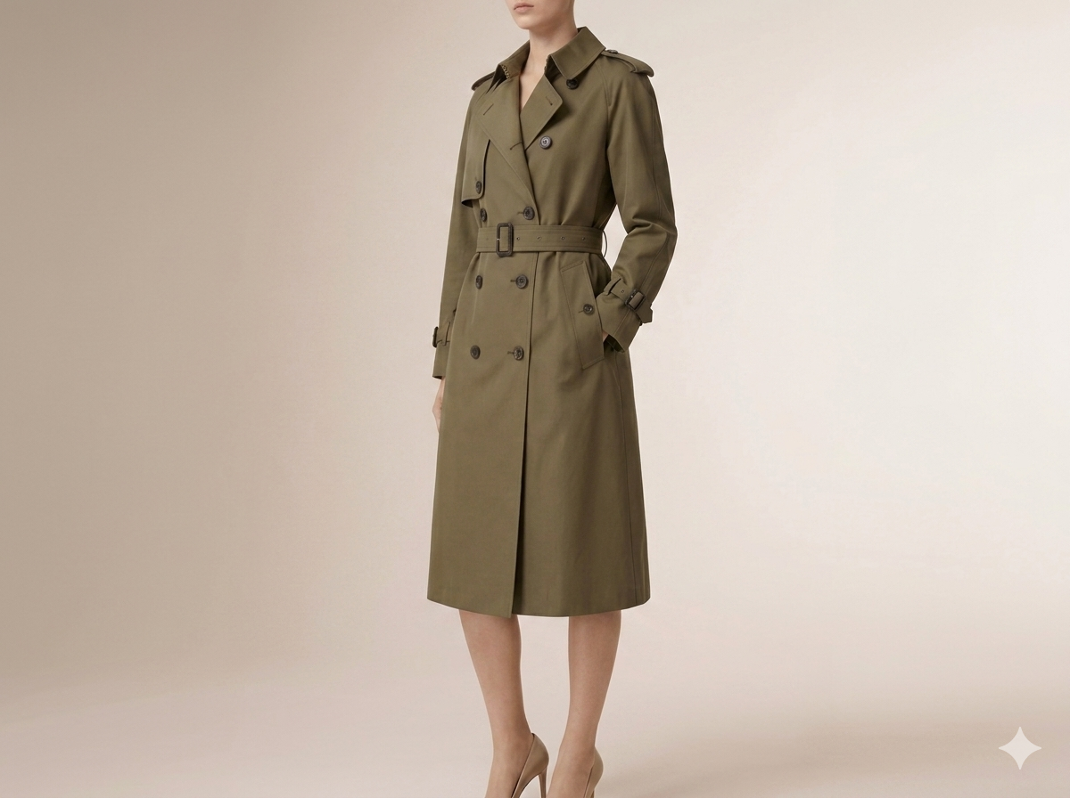 Maya's cotton-blend belted trench coat