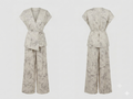 Two-piece set with a marble print