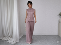 mauve-colored two piece