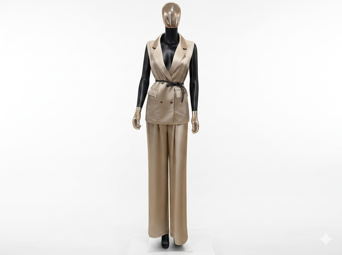 Sleeveless tailored set