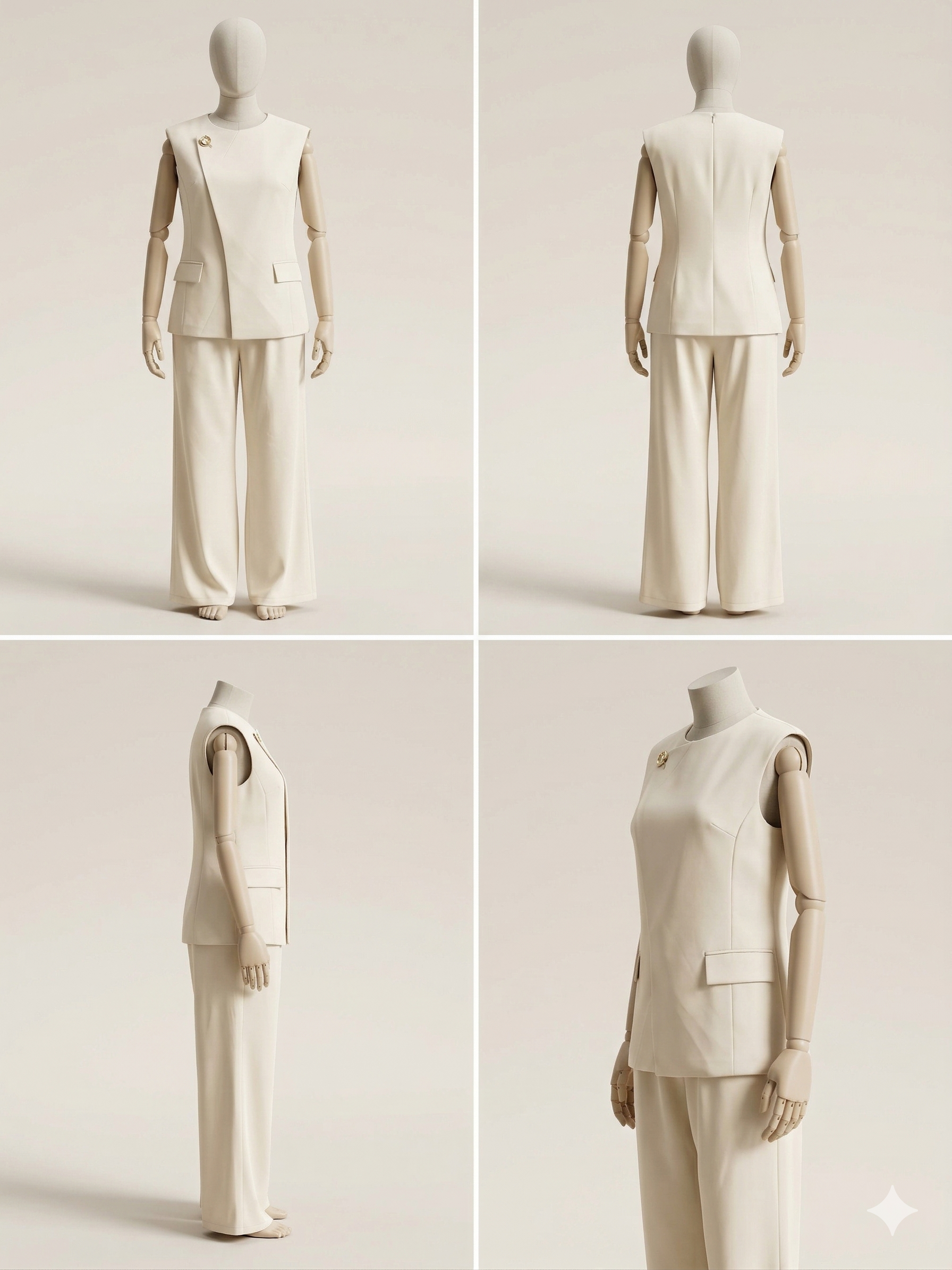 A minimalist ivory two-piece set