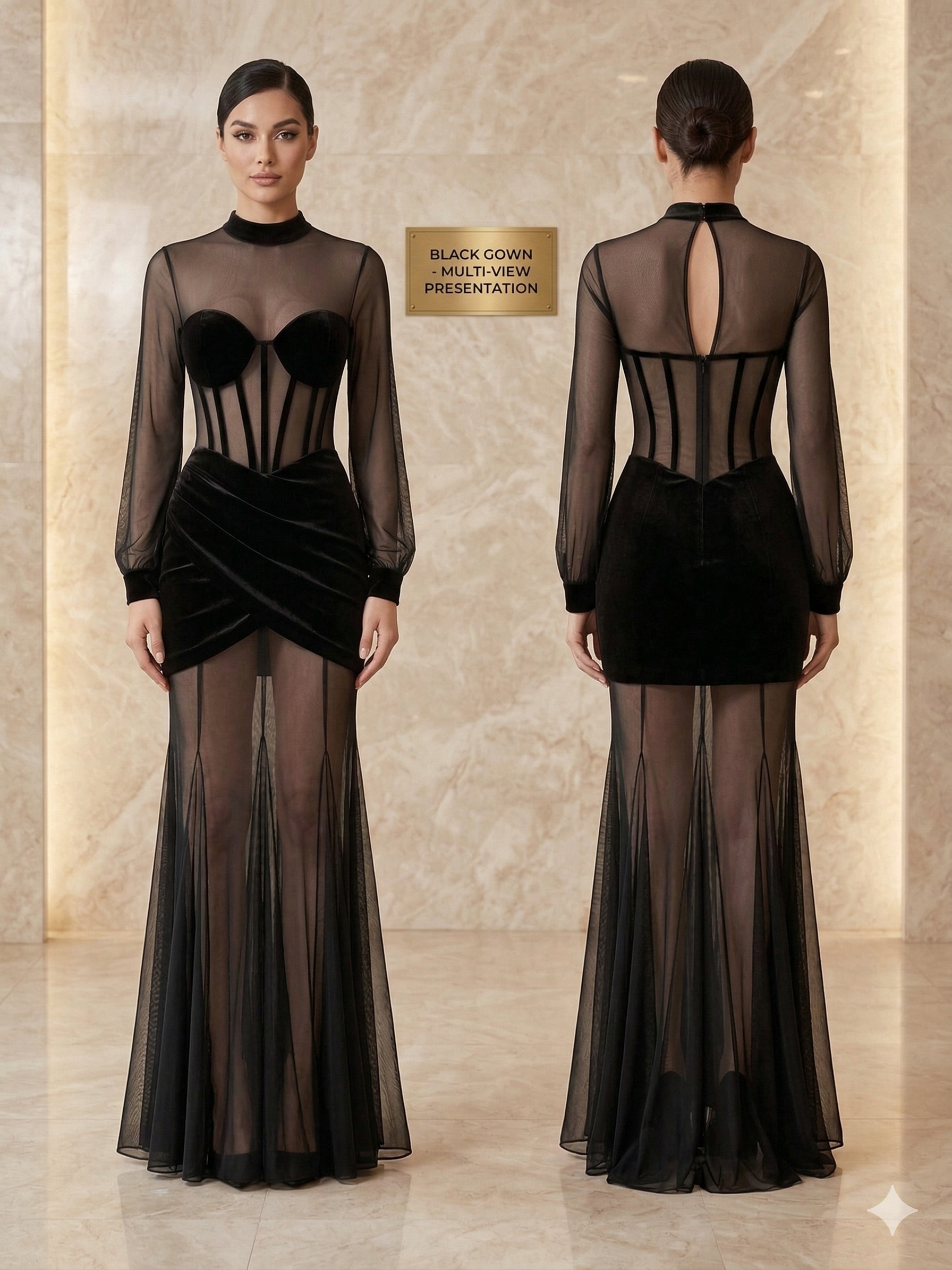 A sexy and spicy sheer mesh bodice
