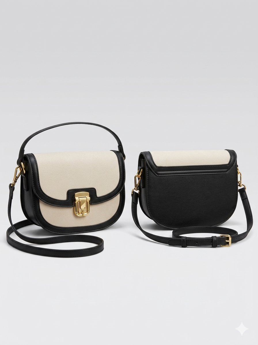 A mini beige handbag