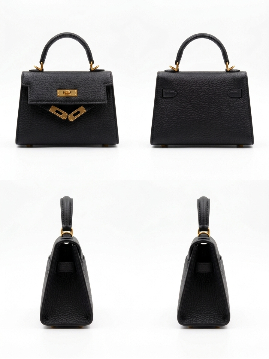 A mini Kelli leather handbag