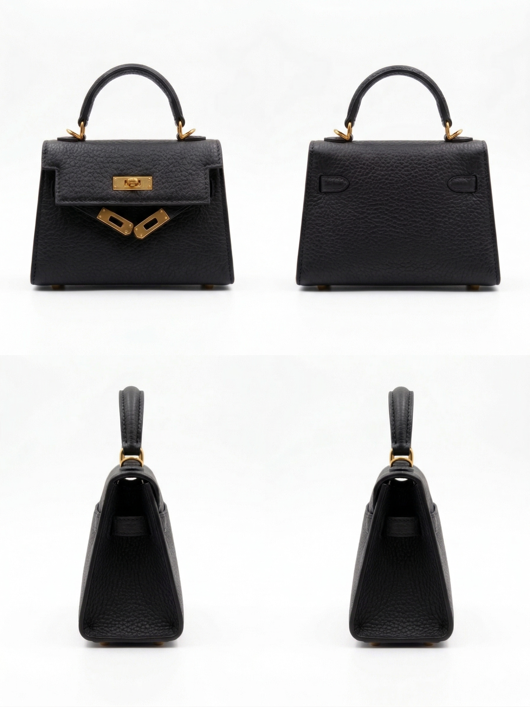 A mini Kelli leather handbag