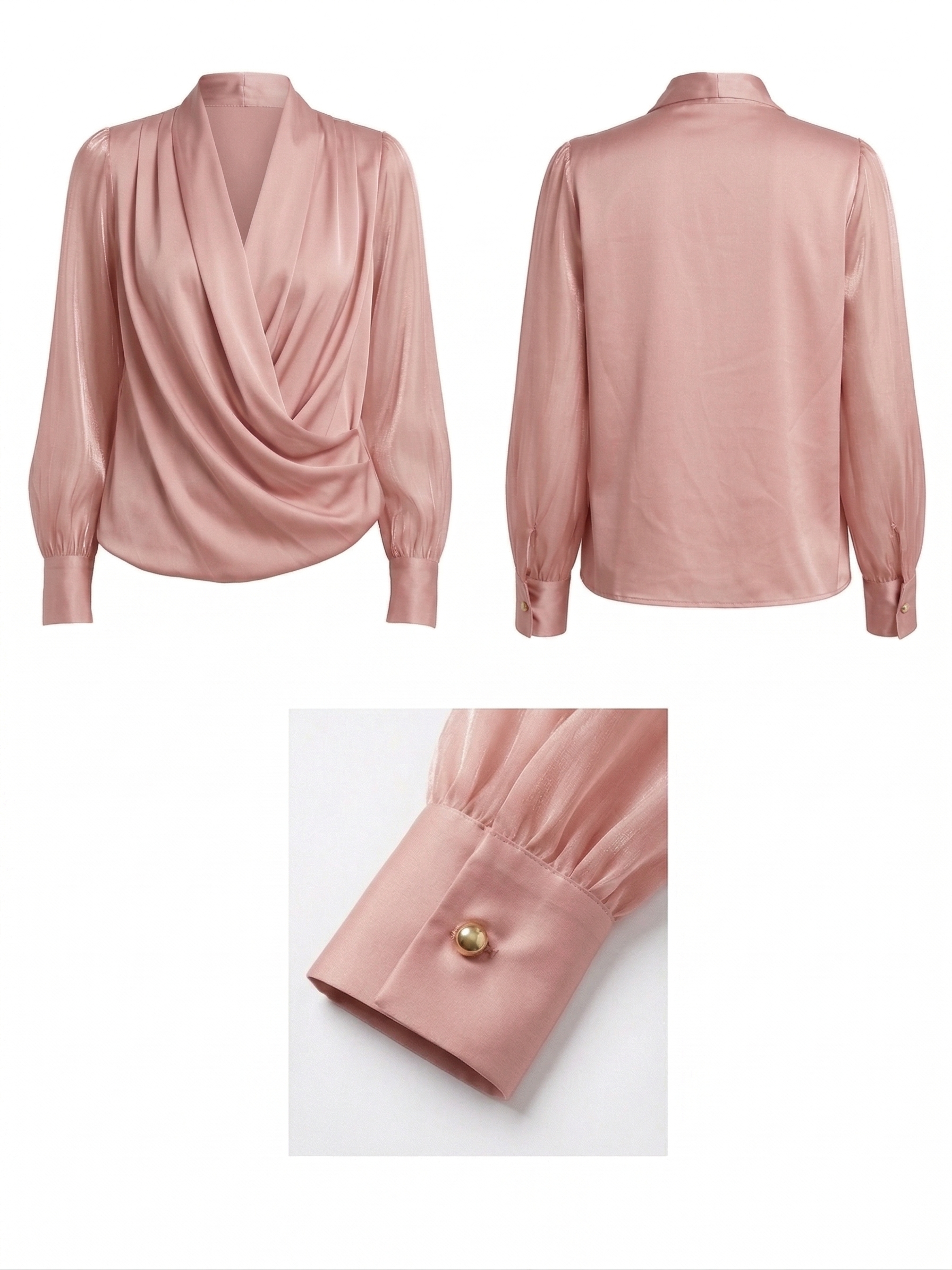 Ruby blouse with a draped front