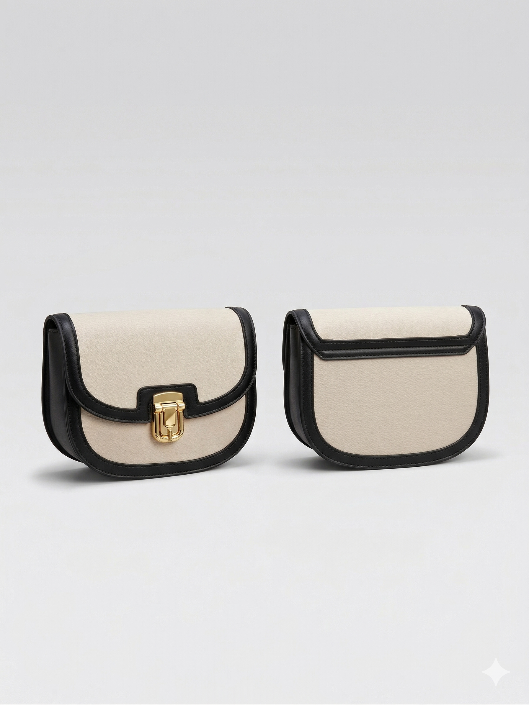 A mini beige handbag