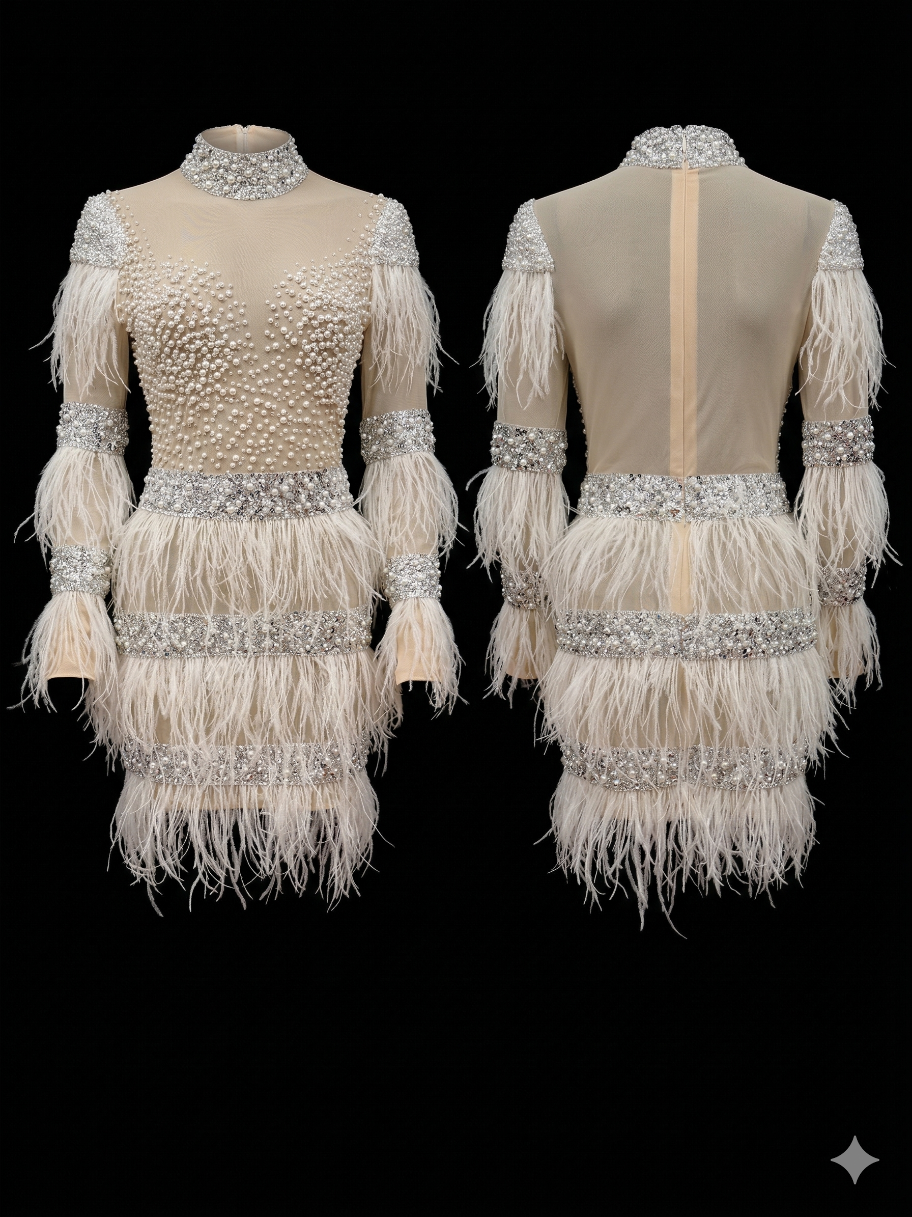 Glamorous nude mini dress