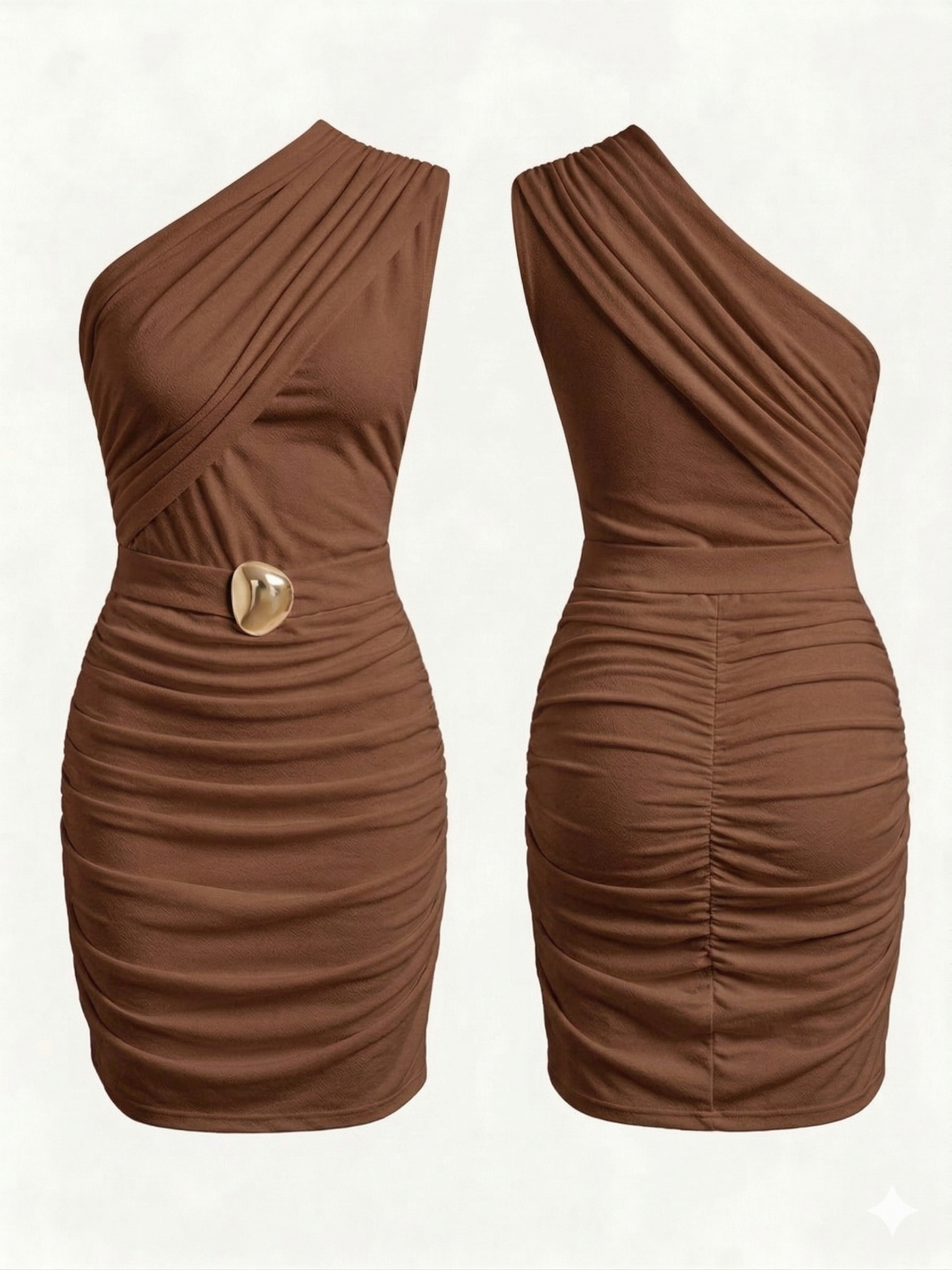 summer new shoulder mini dress