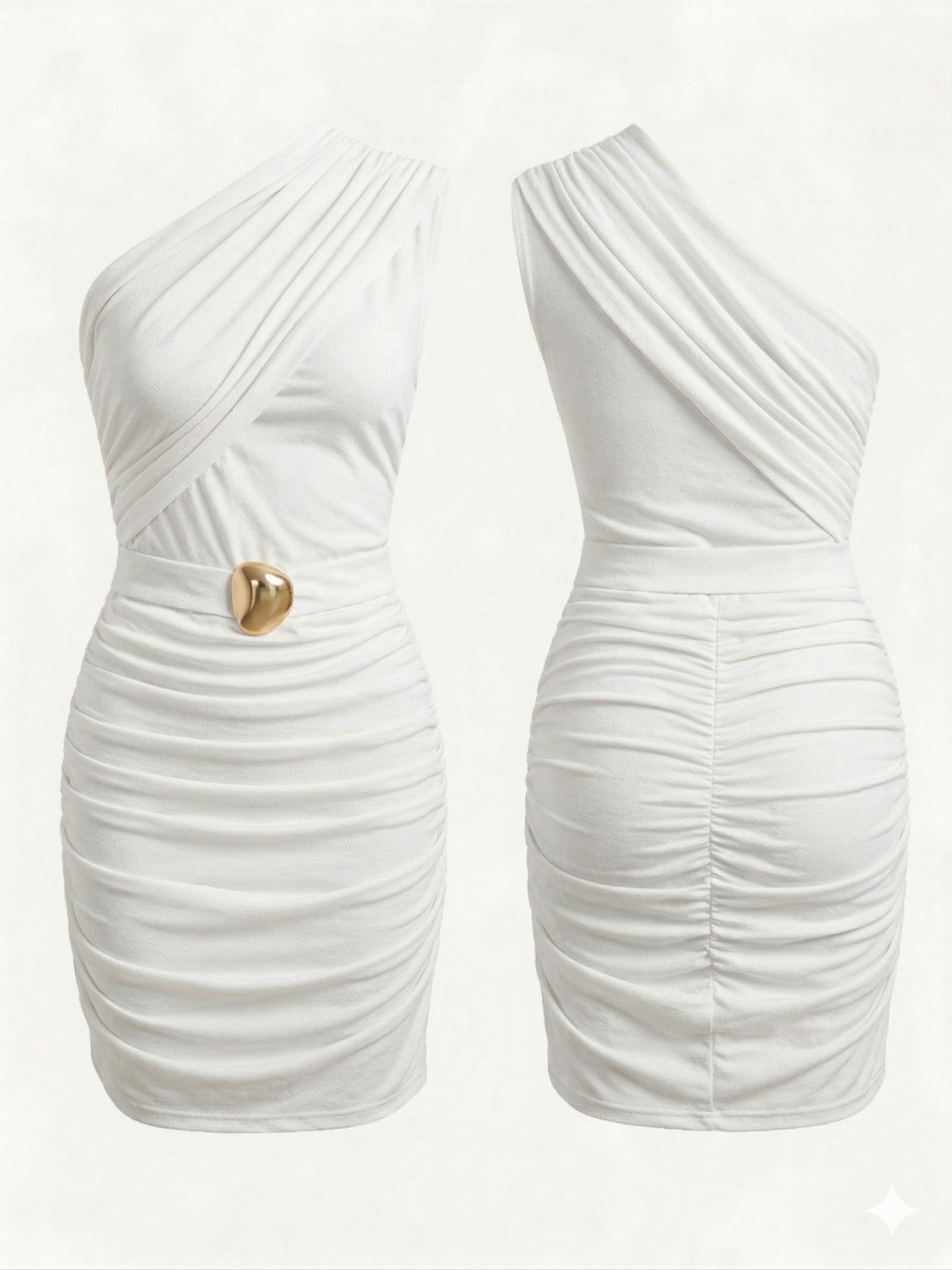 summer new shoulder mini dress