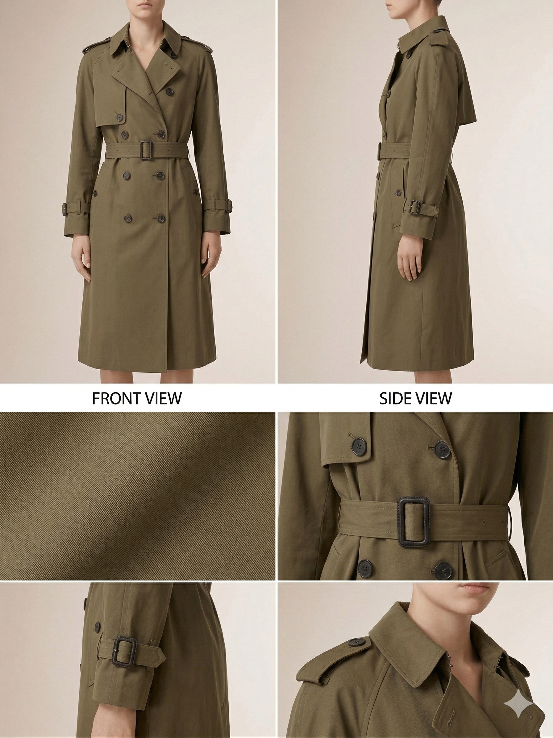 Maya's cotton-blend belted trench coat